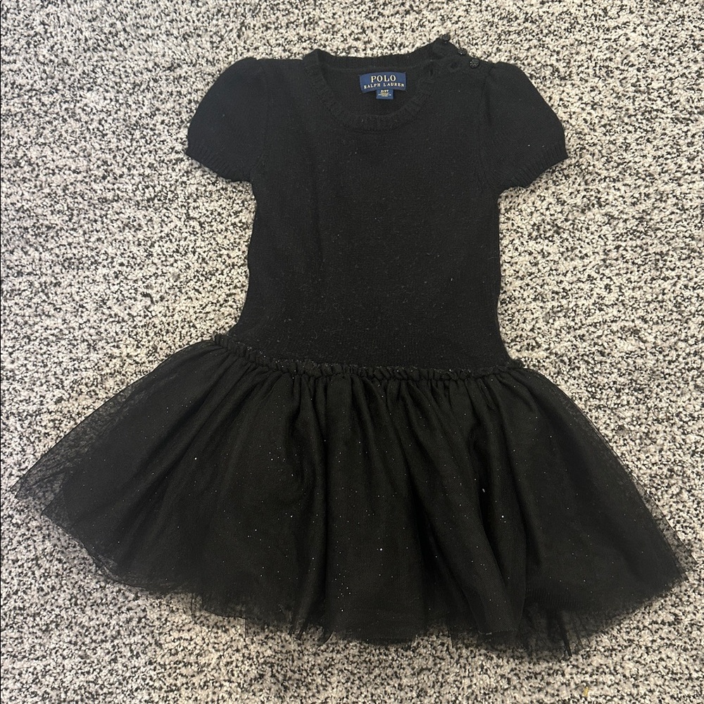 Ralph Lauren Elegant Black Tulle Dress